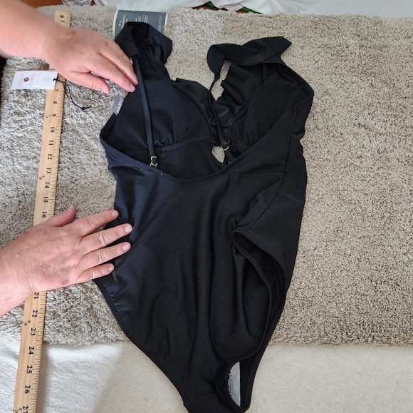 Women's Ruffle Plunge One Piece Swimsuit - Shade & Shore - Picture 8 of 16